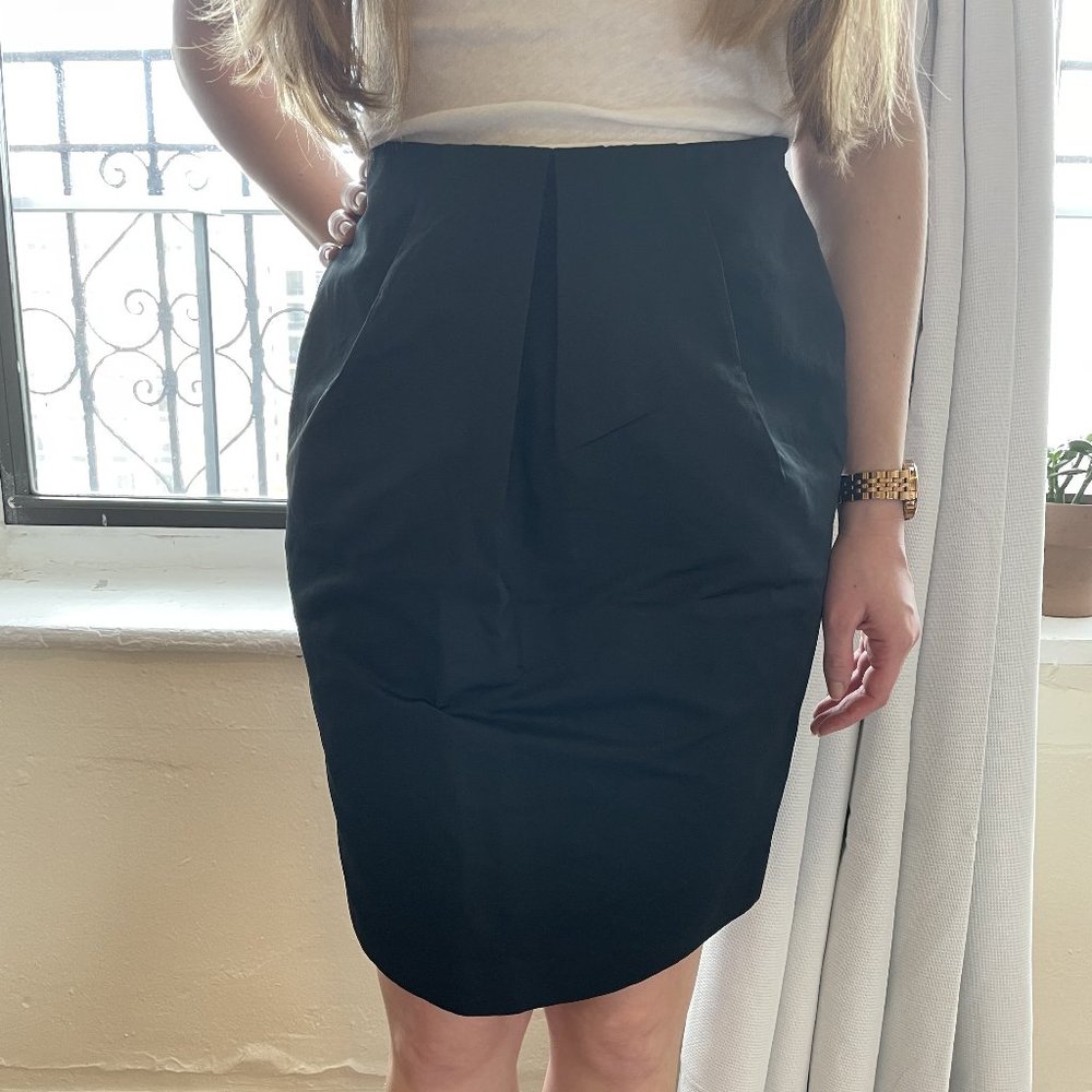 Black Calvin Klein Midi Pleated Skirt (+Pockets!)